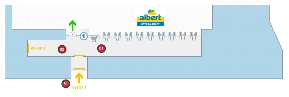 Albert hypermarket Kroměříž